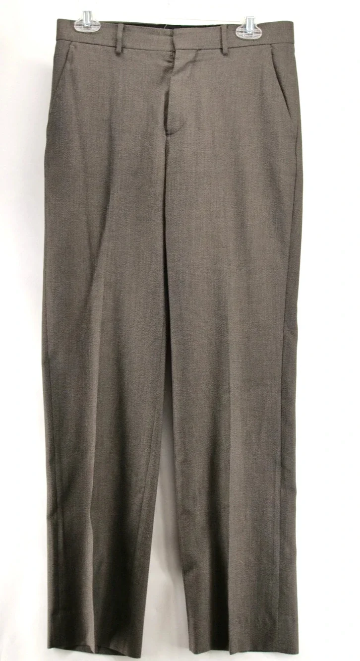 Banana Republic Dress Pants Mens 29x32 Gray Modern Fit Flat Front Wool Blend